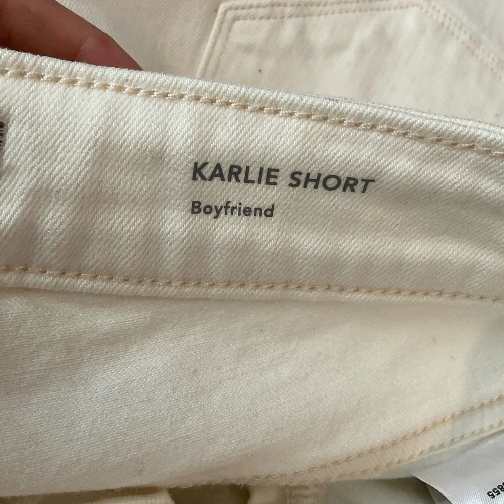 DL1961 Vintage White Karlie Cuffed Boyfriend High Waist Short Size 27